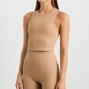 Hot Aje ATHLETICA Ribbed Active Tank 135 Natural Tan