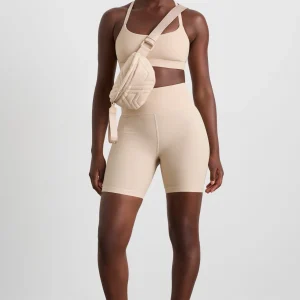 Flash Sale Aje ATHLETICA Ribbed Bike Short 601 Latte Beige