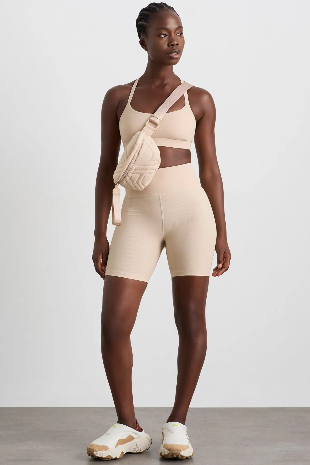 ribbed_bike_short__0.webp Flash Sale Aje ATHLETICA Ribbed Bike Short 601 Latte Beige