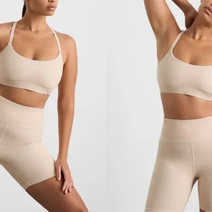 Flash Sale Aje ATHLETICA Ribbed Bike Short 601 Latte Beige