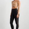 Best Sale Aje ATHLETICA Ribbed Logo Ankle Length Legging 203 Black/Natural Tan