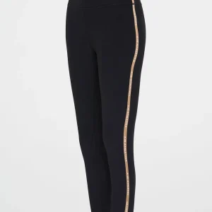 Best Sale Aje ATHLETICA Ribbed Logo Ankle Length Legging 203 Black/Natural Tan