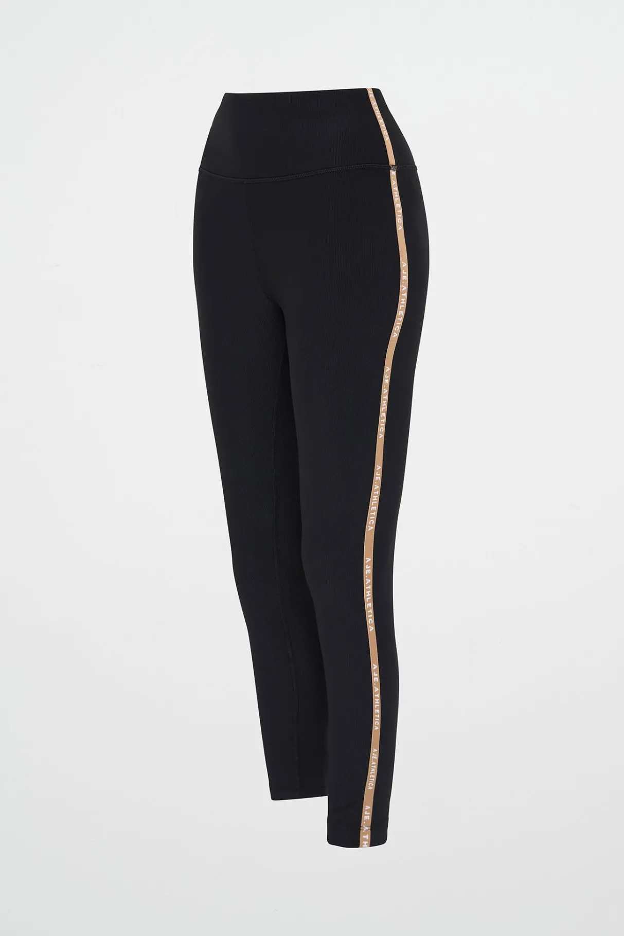 ribbed_logo_ankle_length_legging__1.webp Best Sale Aje ATHLETICA Ribbed Logo Ankle Length Legging 203 Black/Natural Tan