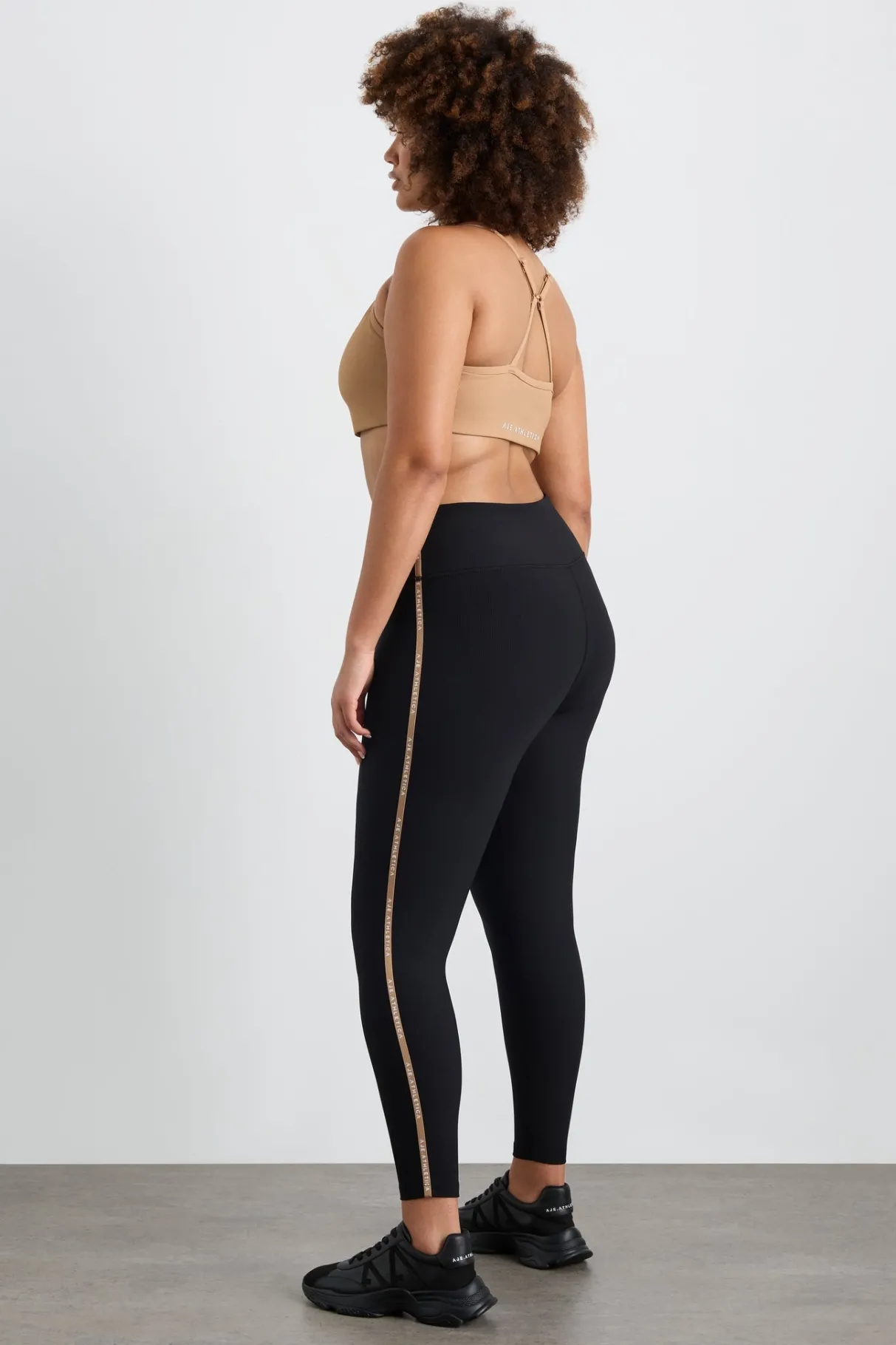 ribbed_logo_ankle_length_legging__12.webp Best Sale Aje ATHLETICA Ribbed Logo Ankle Length Legging 203 Black/Natural Tan