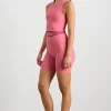 Sale Aje ATHLETICA Ribbed Mid Length Bike Short 601 Deep Blush