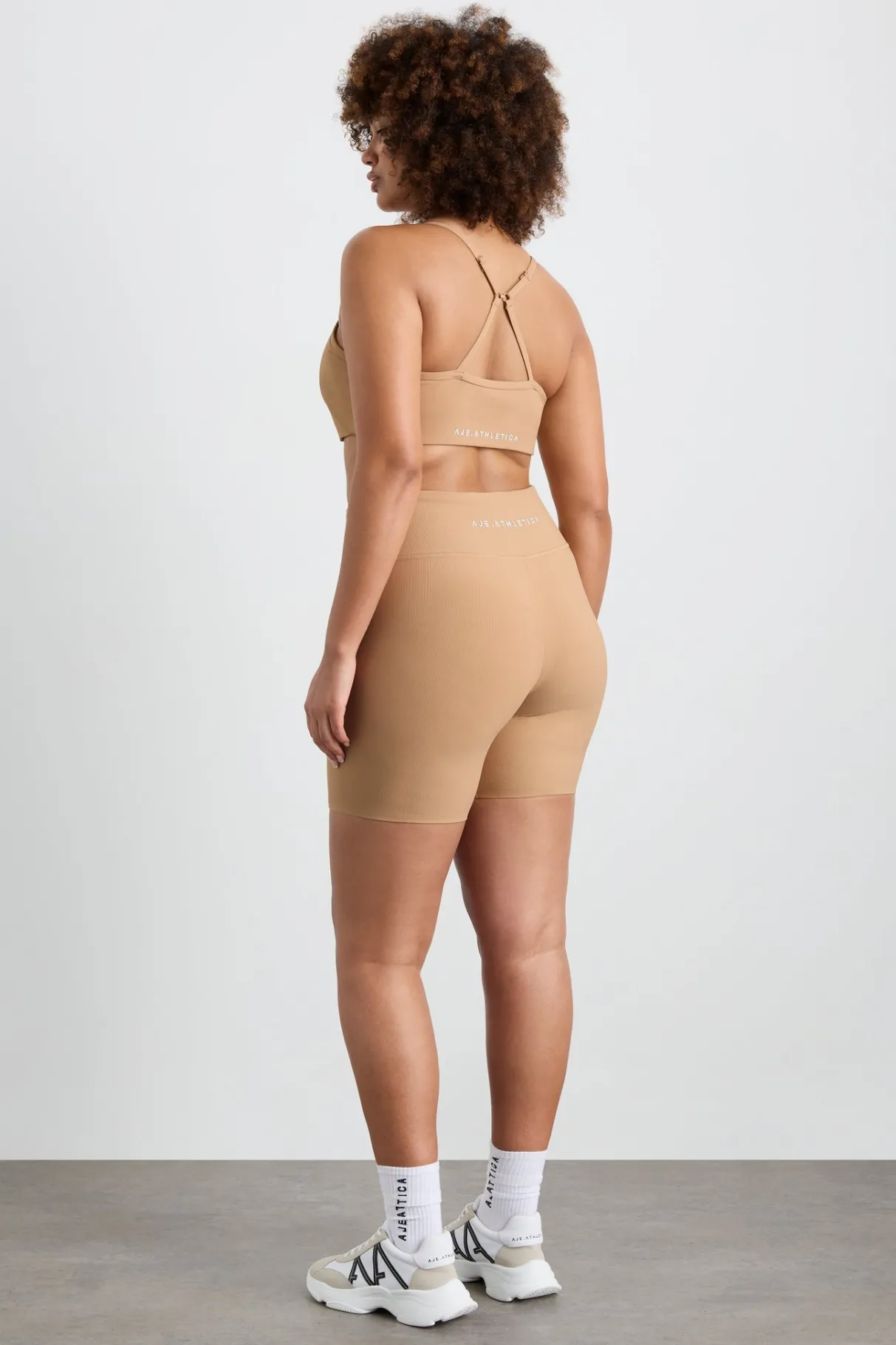 ribbed_mid_length_bike_short__12-1.webp Best Sale Aje ATHLETICA Ribbed Mid Length Bike Short 601 Natural Tan