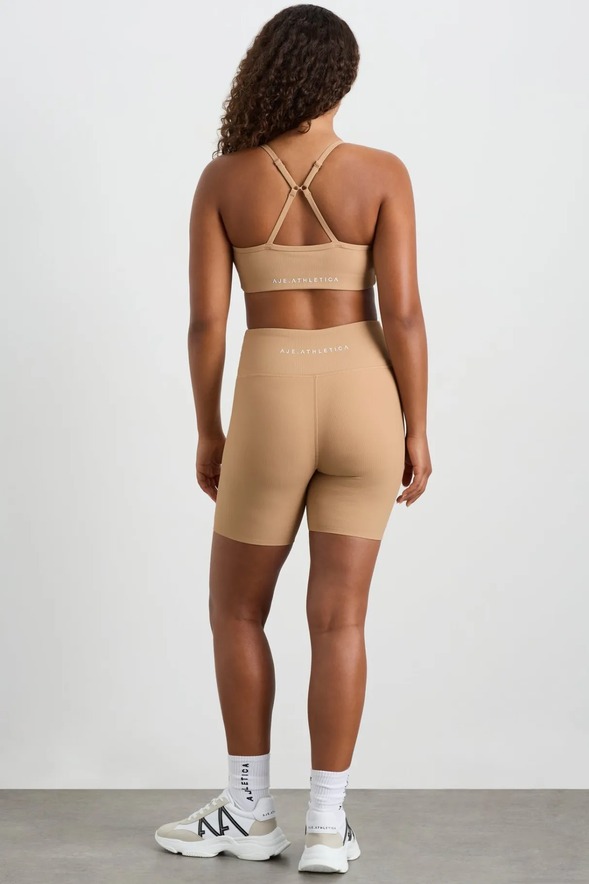 ribbed_mid_length_bike_short__8-1.webp Best Sale Aje ATHLETICA Ribbed Mid Length Bike Short 601 Natural Tan