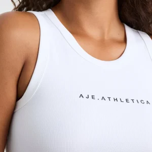Best Sale Aje ATHLETICA Ribbed Racer Singlet 810 White