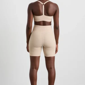 New Aje ATHLETICA Ribbed Sports Bra 376 Latte Beige