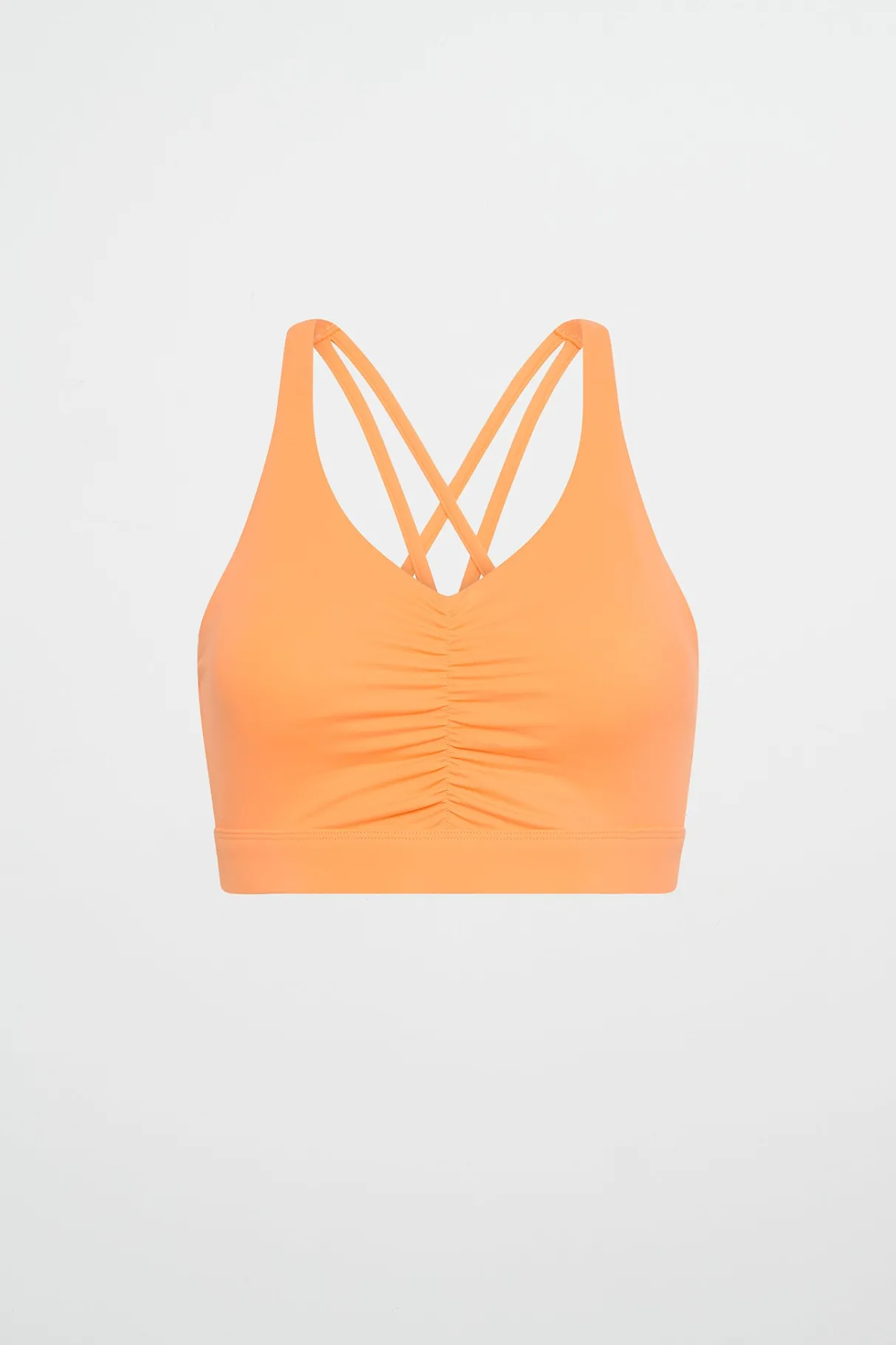 ruched_crossback_bra__1.webp Clearance Aje ATHLETICA Ruched Crossback Bra 353 Soft Apricot