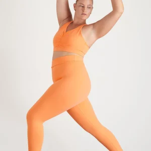 Clearance Aje ATHLETICA Ruched Crossback Bra 353 Soft Apricot