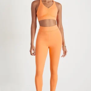 Clearance Aje ATHLETICA Ruched Crossback Bra 353 Soft Apricot
