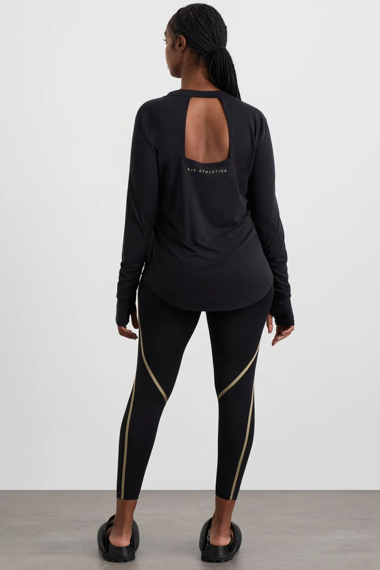 ruched_long_sleeve_top__10.webp Sale Aje ATHLETICA Ruched Long Sleeve Top 153 Black