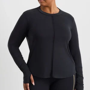 Sale Aje ATHLETICA Ruched Long Sleeve Top 153 Black