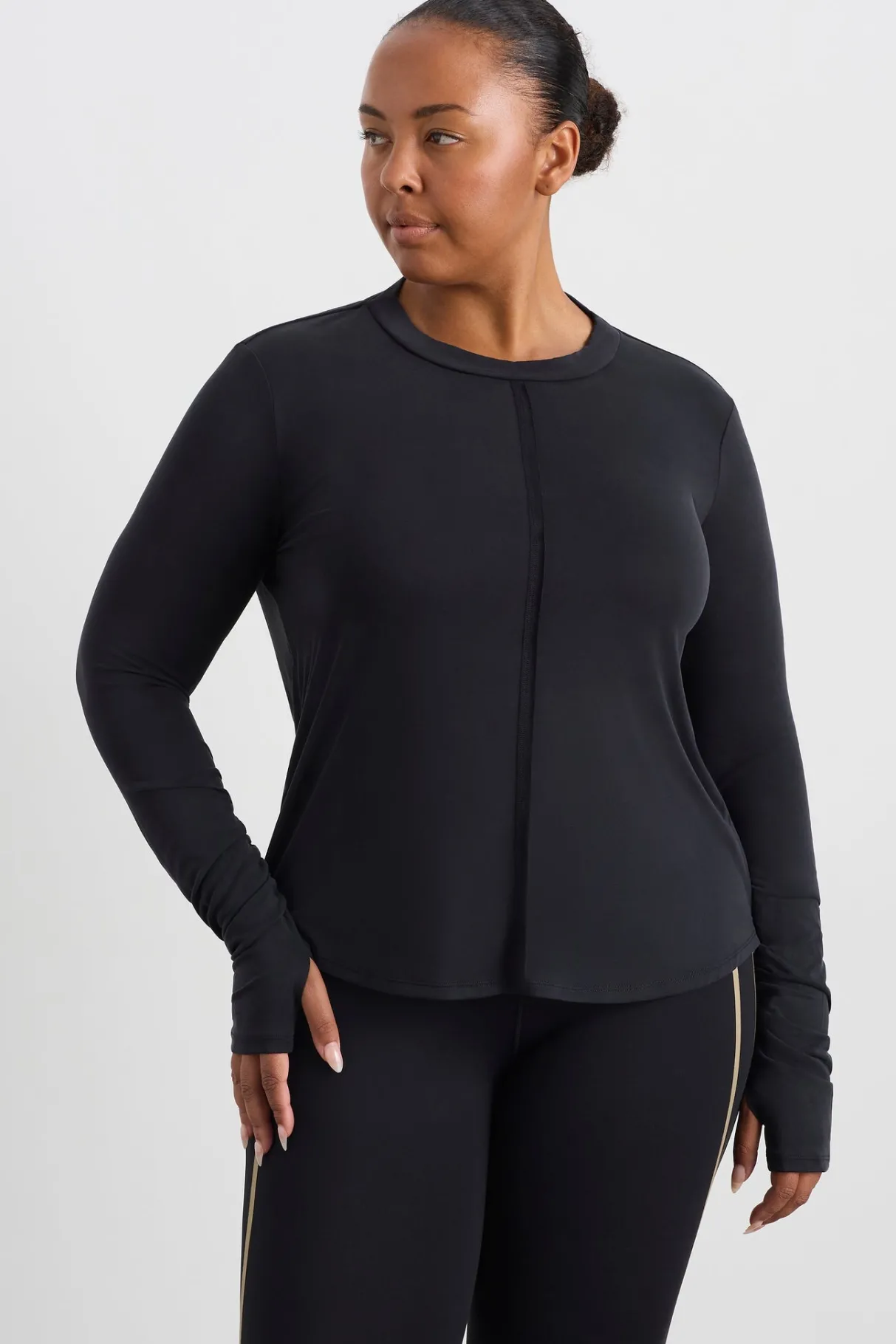 ruched_long_sleeve_top__11.webp Sale Aje ATHLETICA Ruched Long Sleeve Top 153 Black