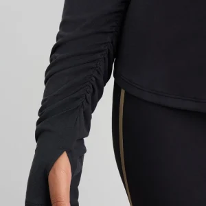 Sale Aje ATHLETICA Ruched Long Sleeve Top 153 Black