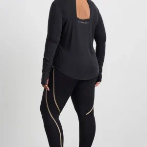Sale Aje ATHLETICA Ruched Long Sleeve Top 153 Black