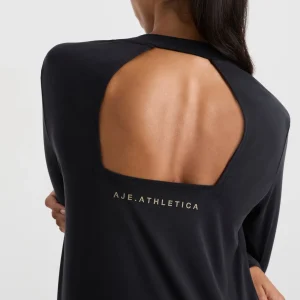 Sale Aje ATHLETICA Ruched Long Sleeve Top 153 Black
