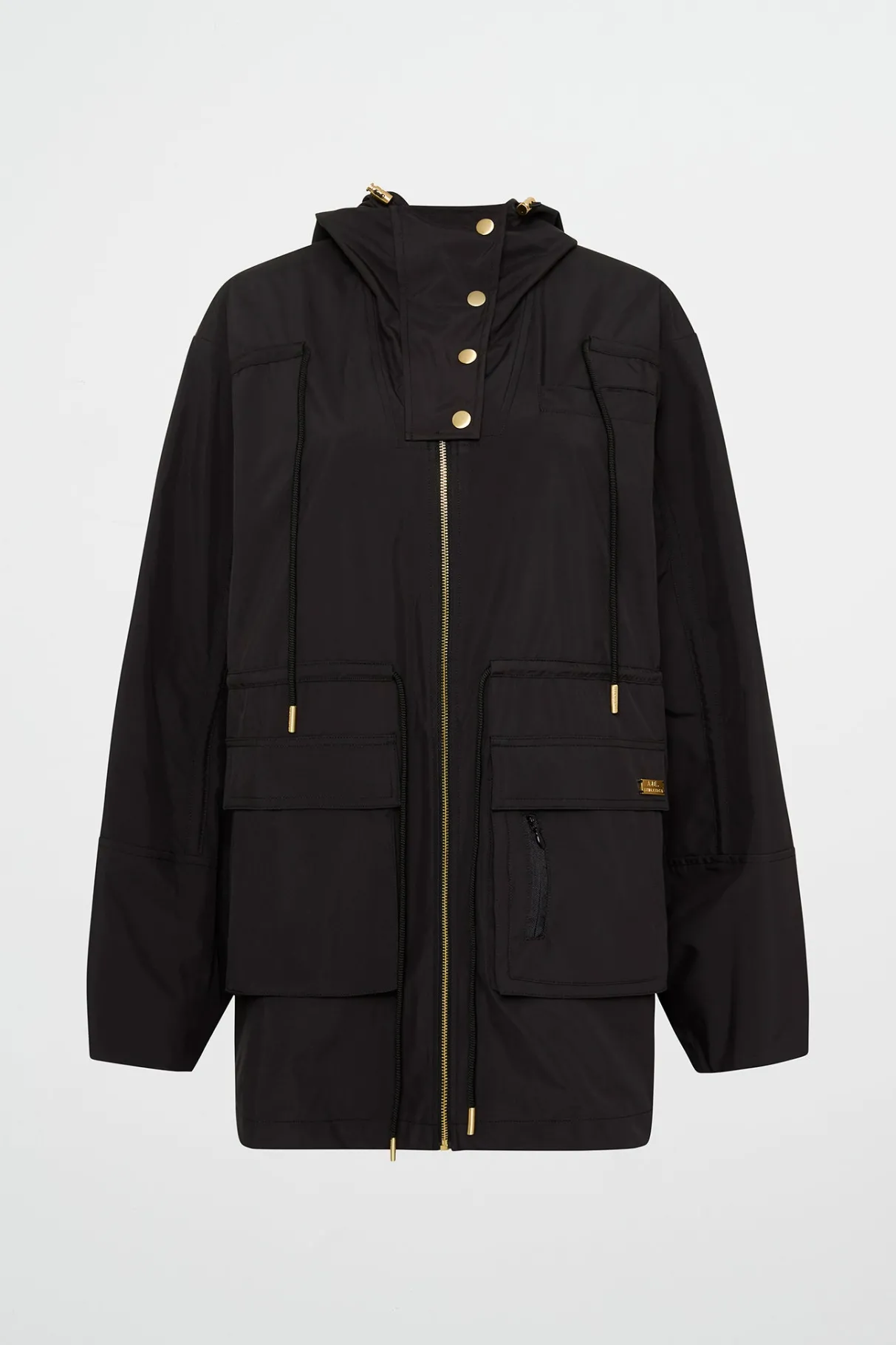 ruched_longline_parka__1.webp New Aje ATHLETICA Ruched Longline Parka 767 Black