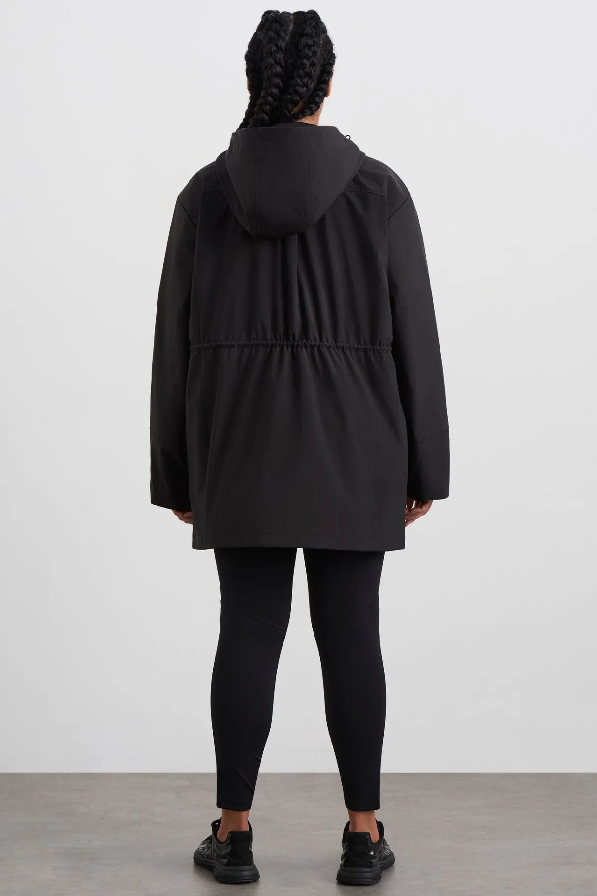 ruched_longline_parka__10.webp New Aje ATHLETICA Ruched Longline Parka 767 Black
