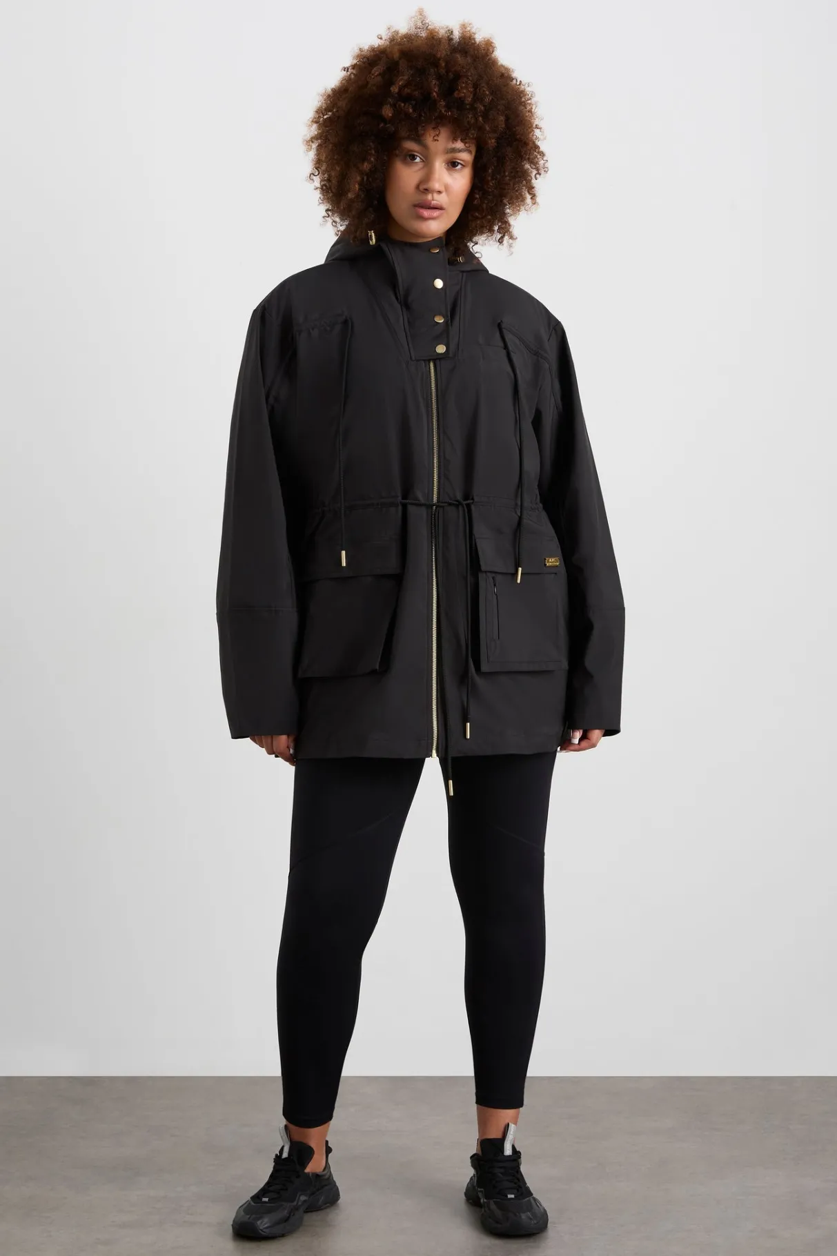 ruched_longline_parka__12.webp New Aje ATHLETICA Ruched Longline Parka 767 Black
