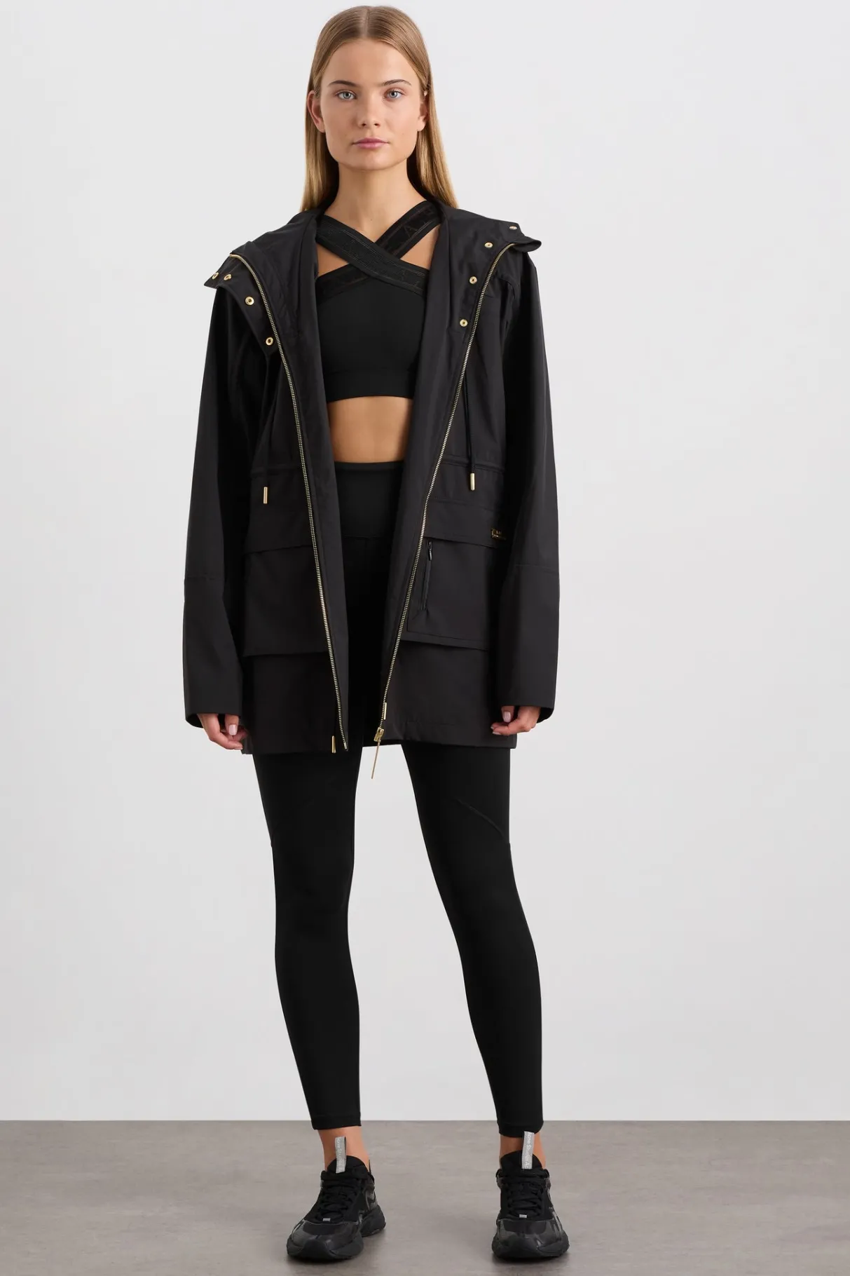 ruched_longline_parka__2.webp New Aje ATHLETICA Ruched Longline Parka 767 Black