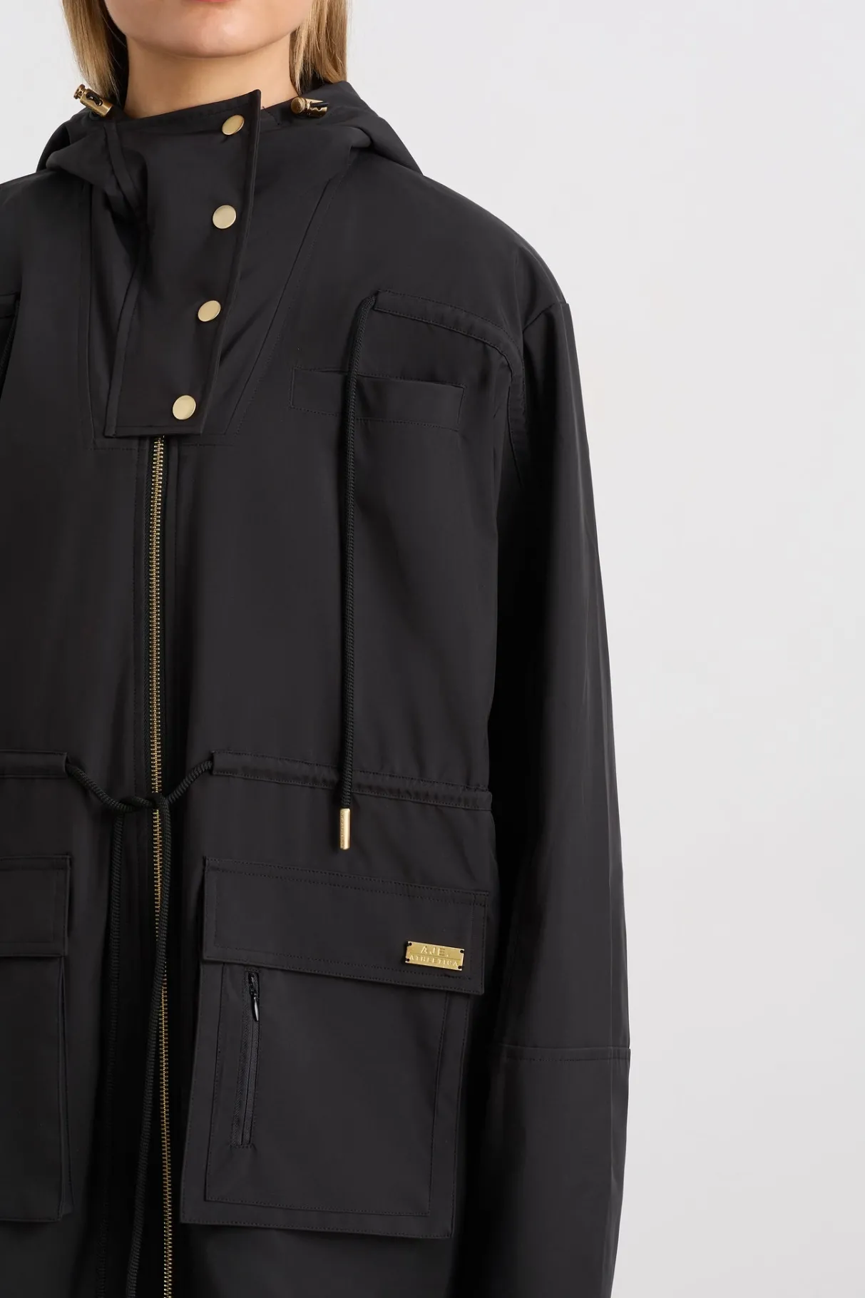 ruched_longline_parka__4.webp New Aje ATHLETICA Ruched Longline Parka 767 Black