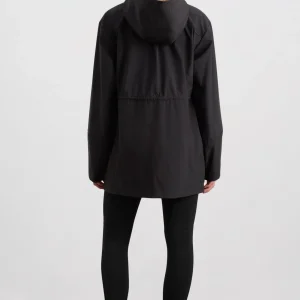New Aje ATHLETICA Ruched Longline Parka 767 Black