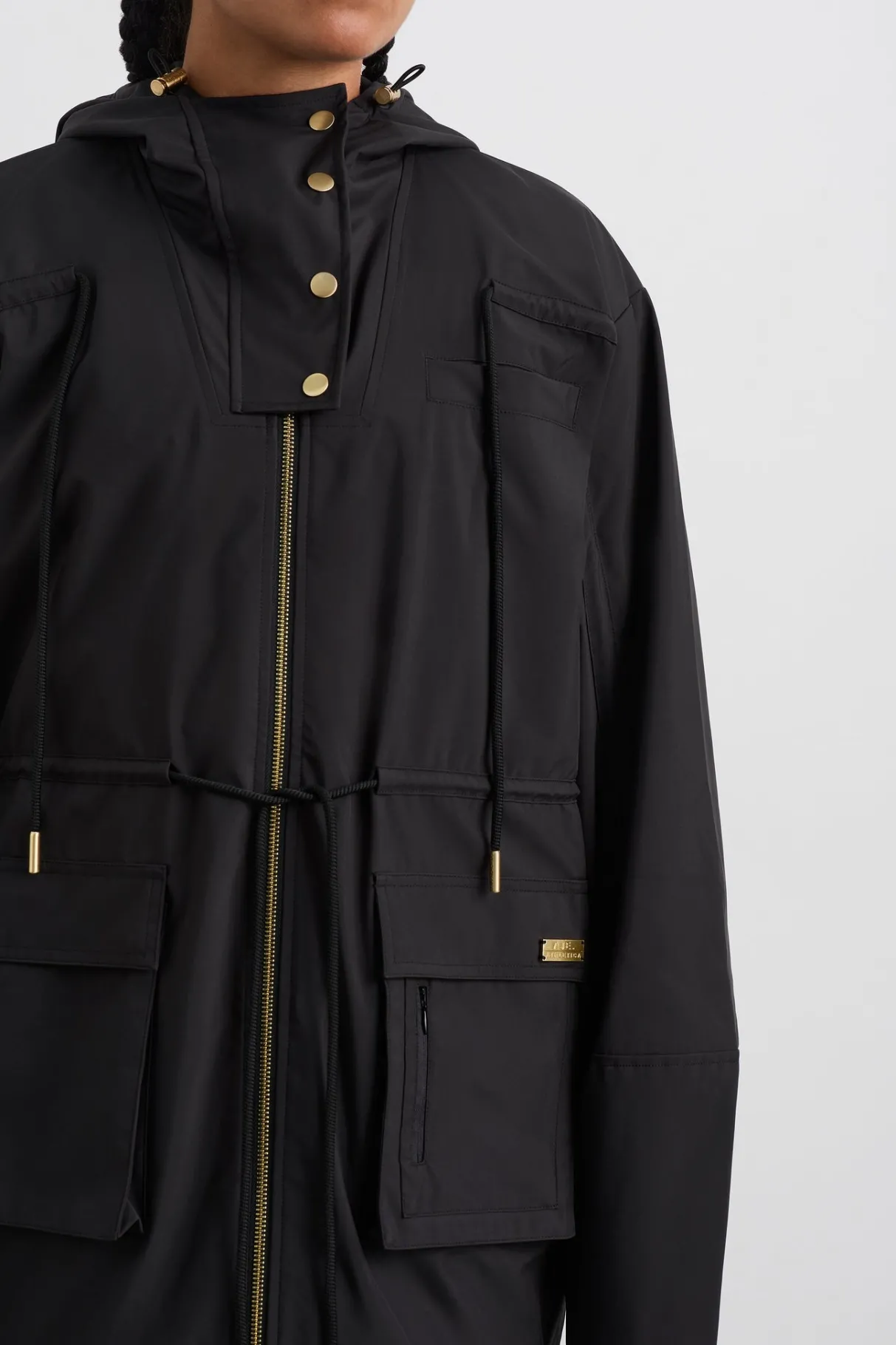 ruched_longline_parka__8.webp New Aje ATHLETICA Ruched Longline Parka 767 Black
