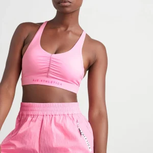 Best Sale Aje ATHLETICA Ruched Plunge Bra 352 Candy Pink