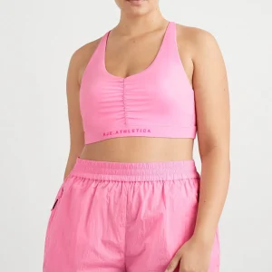 Best Sale Aje ATHLETICA Ruched Plunge Bra 352 Candy Pink