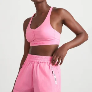 Best Sale Aje ATHLETICA Ruched Plunge Bra 352 Candy Pink