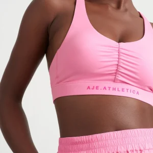 Best Sale Aje ATHLETICA Ruched Plunge Bra 352 Candy Pink