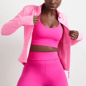 Sale Aje ATHLETICA Ruched Running Jacket 746 Candy Pink