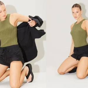 Hot Aje ATHLETICA Ruched Running Short 602 Black