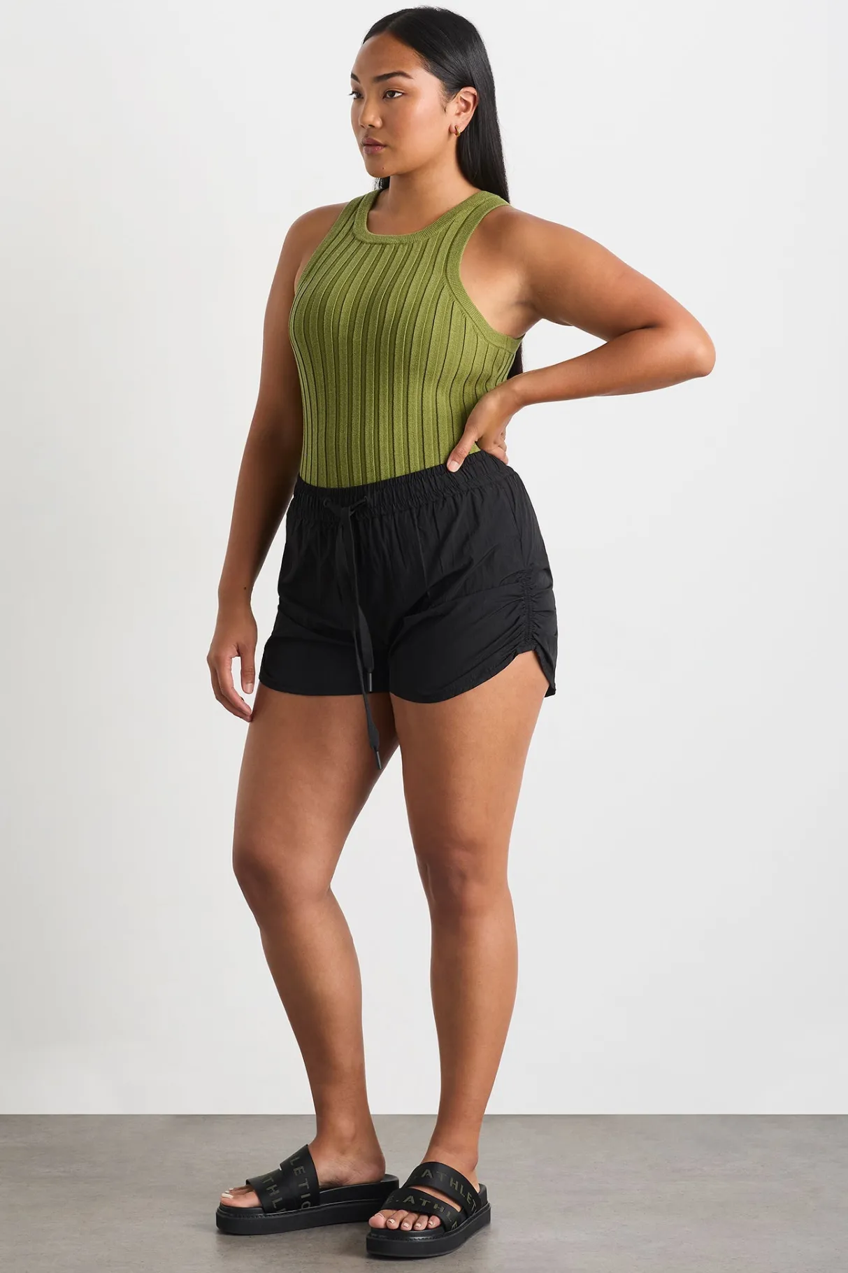 ruched_running_short__7-1.webp Hot Aje ATHLETICA Ruched Running Short 602 Black