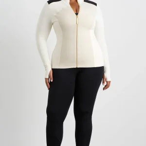 Flash Sale Aje ATHLETICA Run Panel Jacket 709 Moonstone Grey / Ecru / Black