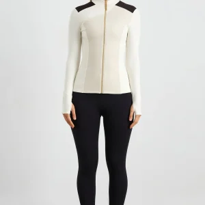 Flash Sale Aje ATHLETICA Run Panel Jacket 709 Moonstone Grey / Ecru / Black