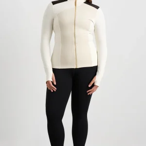 Flash Sale Aje ATHLETICA Run Panel Jacket 709 Moonstone Grey / Ecru / Black