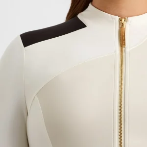 Flash Sale Aje ATHLETICA Run Panel Jacket 709 Moonstone Grey / Ecru / Black