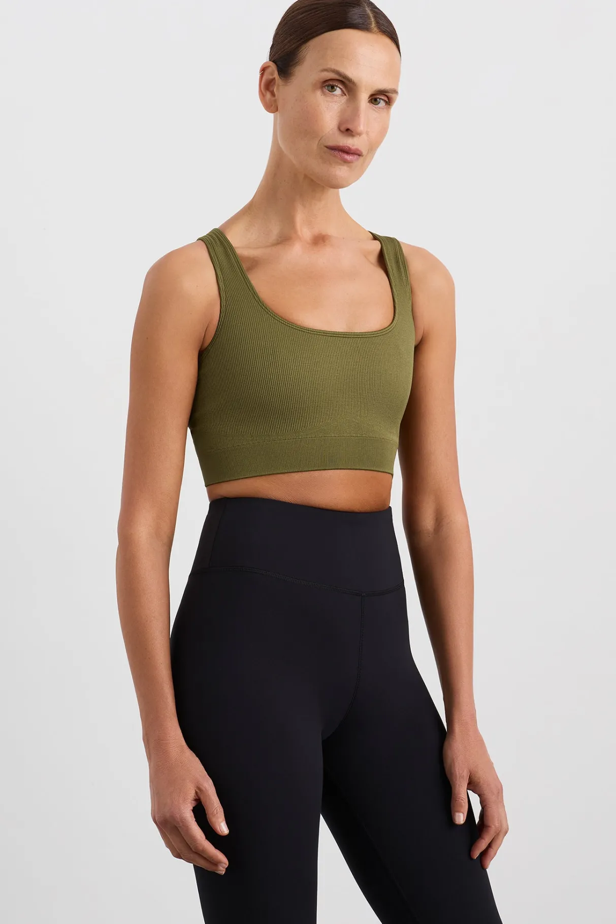 seamless_crop__0.webp Fashion Aje ATHLETICA Seamless Crop 331 Deep Khaki