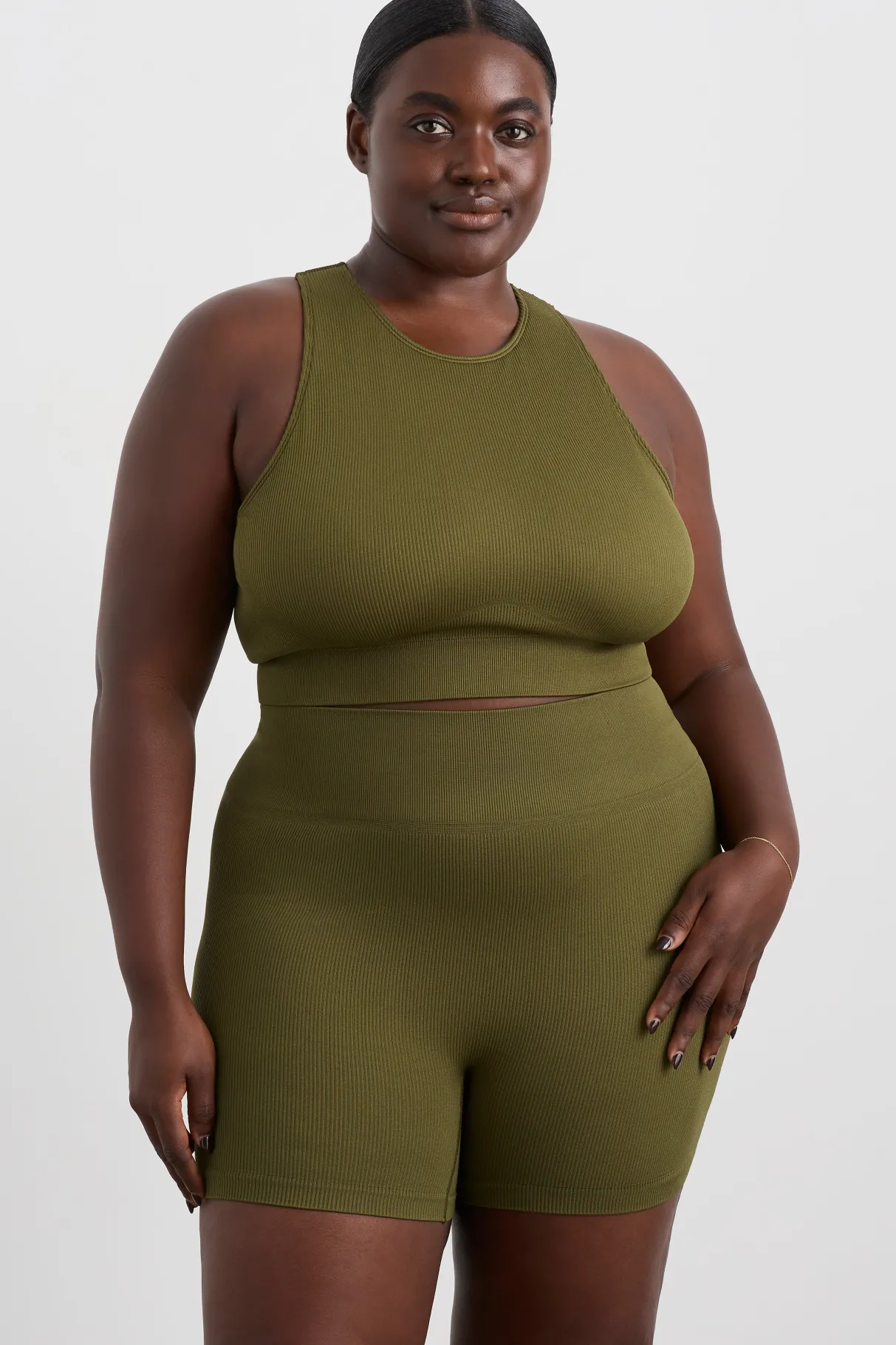 seamless_crop_tank__9.webp Online Aje ATHLETICA Seamless Crop Tank 148 Deep Khaki