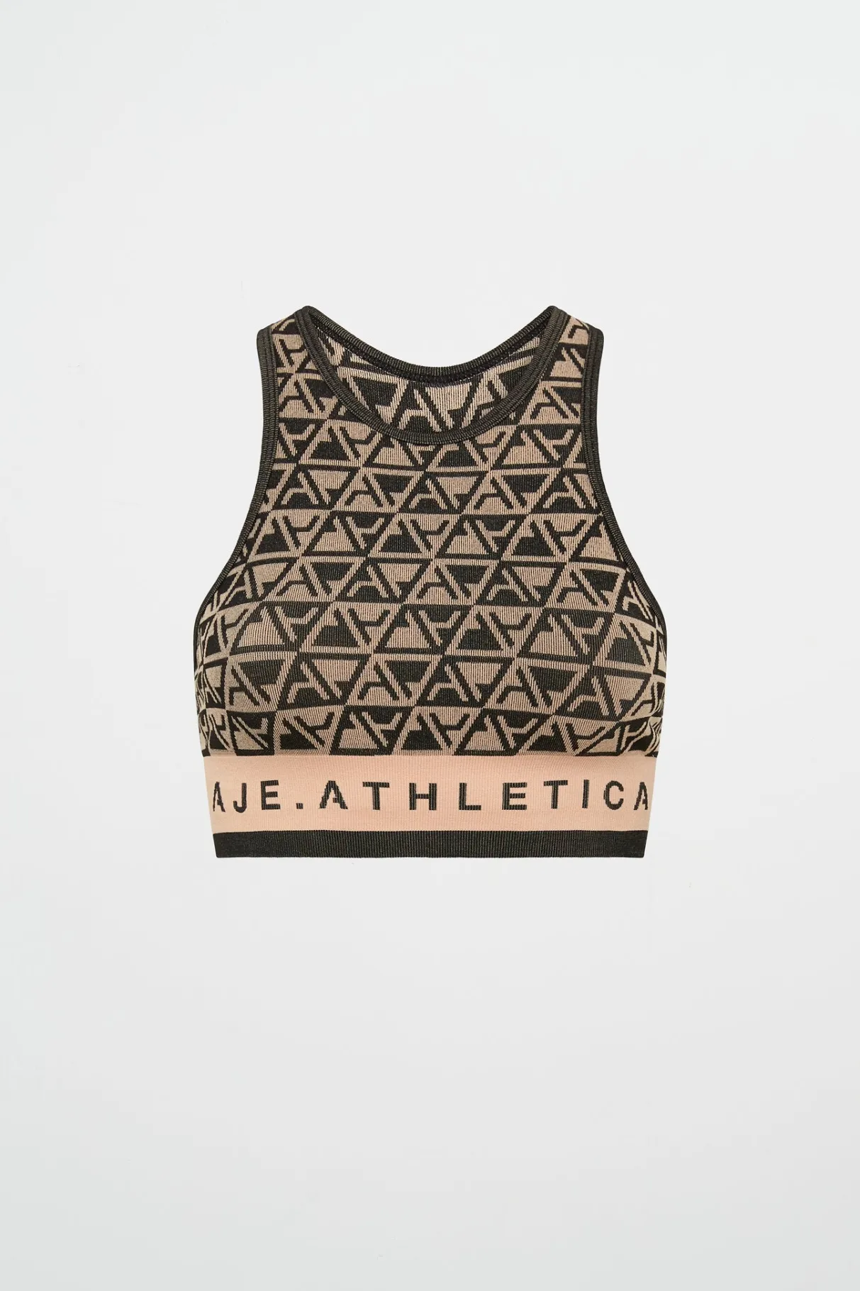 seamless_crop_top__1-1.webp Clearance Aje ATHLETICA Seamless Crop Top 331 Geo Print/Beige