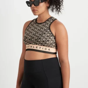 Clearance Aje ATHLETICA Seamless Crop Top 331 Geo Print/Beige