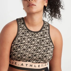 Clearance Aje ATHLETICA Seamless Crop Top 331 Geo Print/Beige