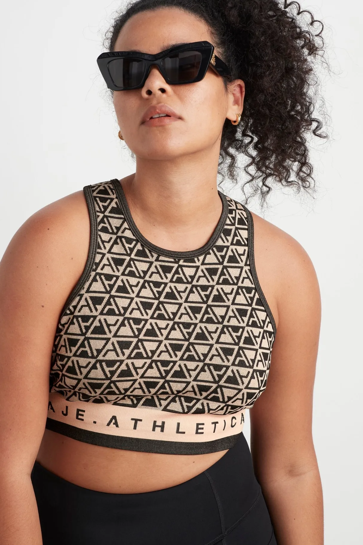 seamless_crop_top__13-1.webp Clearance Aje ATHLETICA Seamless Crop Top 331 Geo Print/Beige