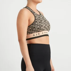 Clearance Aje ATHLETICA Seamless Crop Top 331 Geo Print/Beige
