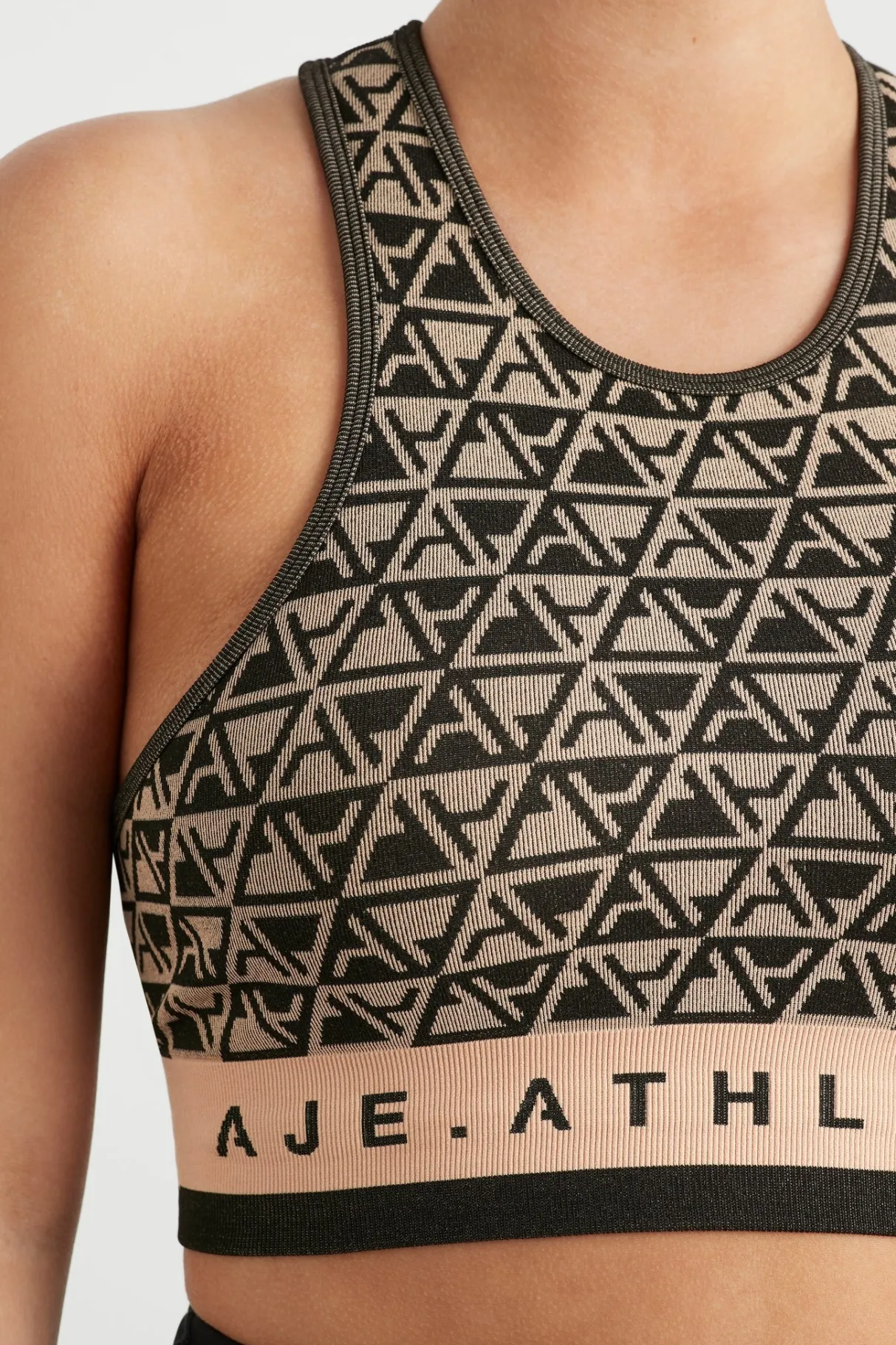 seamless_crop_top__8-1.webp Clearance Aje ATHLETICA Seamless Crop Top 331 Geo Print/Beige
