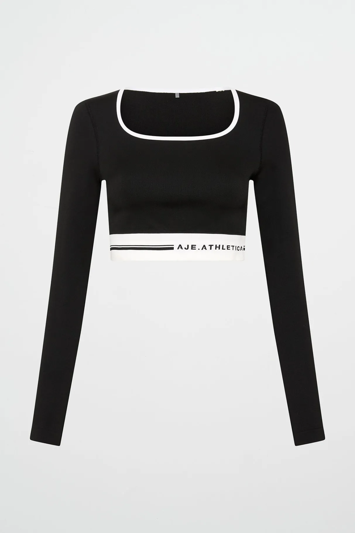 seamless_long_sleeve_crop__1.webp Discount Aje ATHLETICA Seamless Long Sleeve Crop 356 Black