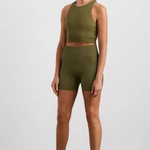 Clearance Aje ATHLETICA Seamless Rib Short 624 Deep Khaki